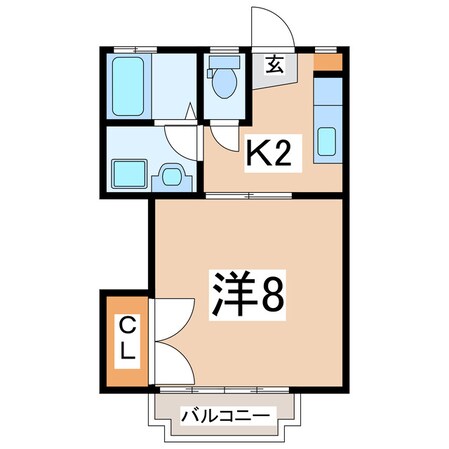 郡山駅 バス15分  久保田変電所下車：停歩3分 2階の物件間取画像